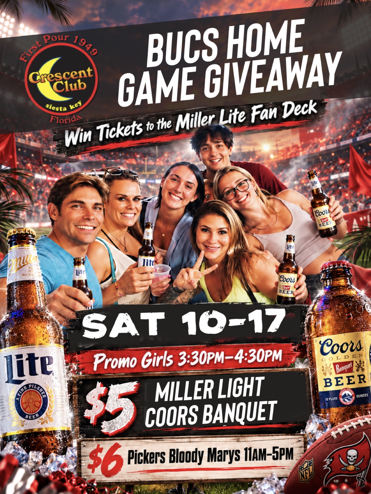 Bucs Home Game Giveaway — Sat · Oct 17
